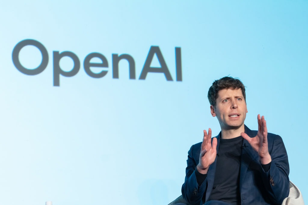 Open AI CEO Sam Altman speaks in Tokyo on Feb. 3. Open AI CEO Sam Altman speaks in Tokyo on Feb. 3.