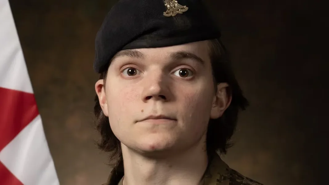 Sebastian Halmagean, 24, died near the Latvian capital of Riga on Thursday, according to Canada's Department of National Defence. (Department of National Defence)